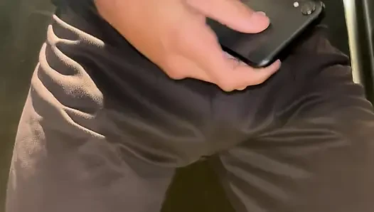 Love freeballing in ripped pants so guys can stare at my cock