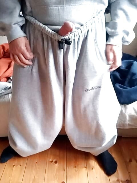 Play with my grey baggies always so good