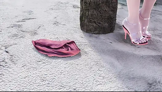 Sunville'in orta yaşlı seksi kadını 74 ben ve Sarah neredeyse yakalanıyordum sonra plajda sikişiyoruz