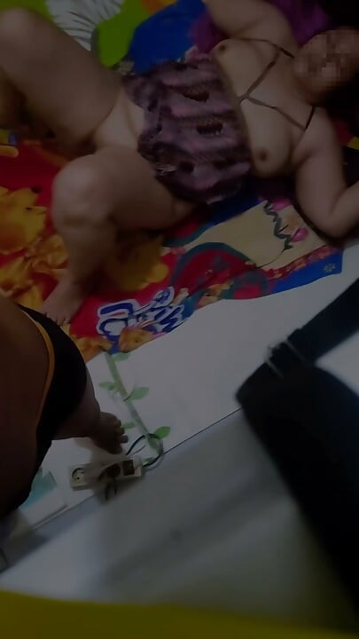 Showing off Her Sexy Body. by Wearing Lingerie. in Front of a Foreign Man.