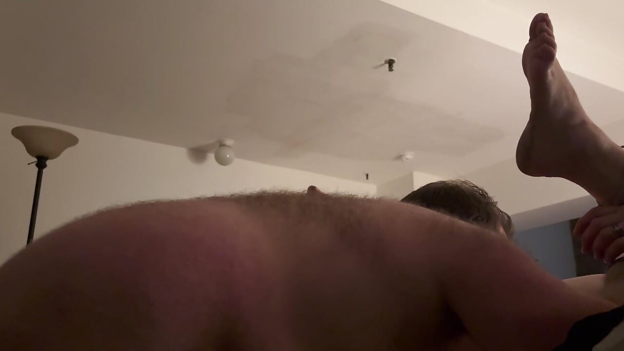 Blonde with a round nice tight ass gives it up in all positions on her trip to Ct. Air B&B