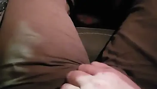 Cum in Gray Women's Panties.