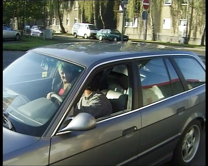 Acrobatic German blonde gets picked up and fucked hard