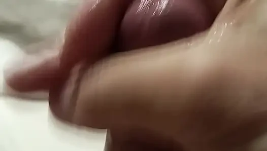 Jerking off with passion