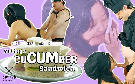 Chef scumbag membuat sandwich timun dengan Chef Sous Korea
