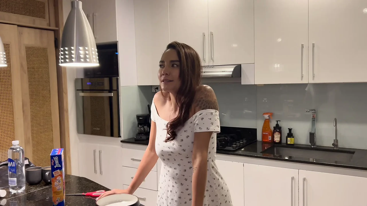 Cute Latina Girl Next Door Gets Creampied Passionately by Big White Cock