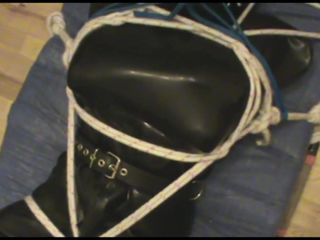 Restrained rubberslave in the hogsack - I