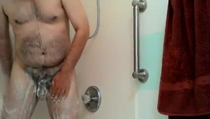 Mature Man Quick Shower