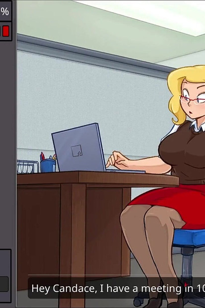 Barely Working - prsatá blondýnka ošukaná všemi v kanceláři - 3D porno hra