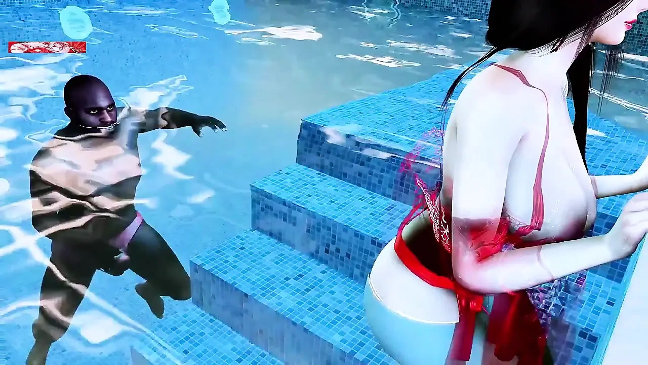 带有危险曲线的像素化美女 - 3D 动画成人动漫