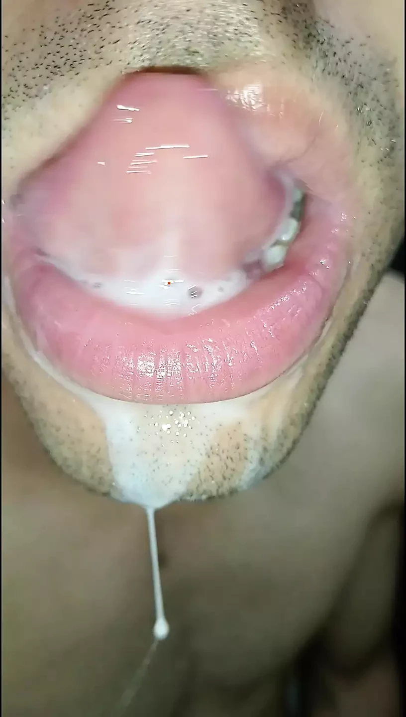 Cum in my mouth, play with your cum, and swallow it, sexy, femboy, trans, gay naughty, tongue, sloopy, six pack, fitness teen