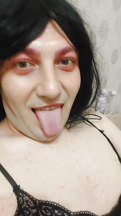 Sissy Gótica Doce Branca Bonita Rosto Lindo