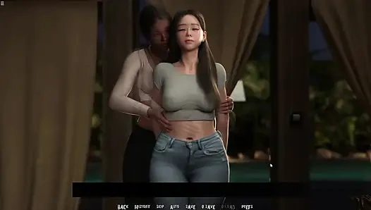 Tiga gadis lesbian lagi asik muasin toket dan pantat bahenolnya