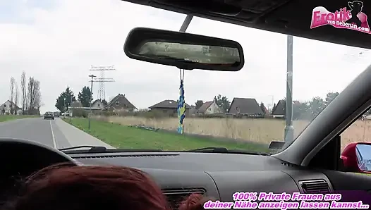 German amateur teen wants to cheat on blowjob car date