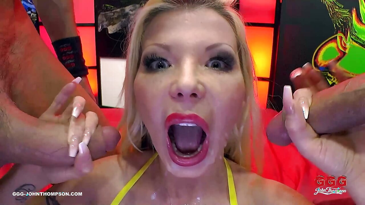 GGG John Thompson - Blonde Bukkake Gangbang Frenzy