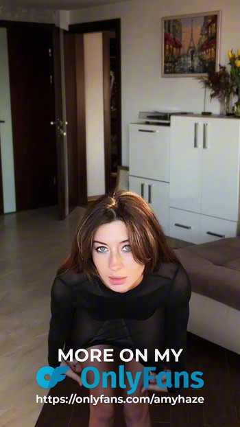 Sexy brunette in a sheer dress takes off her panties