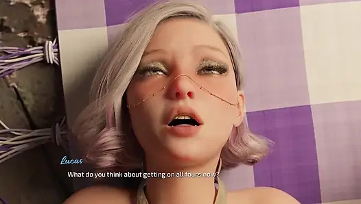 This girl's ass is so beautiful and perfect with an open ass hole ready to be licked - porn game eps 10