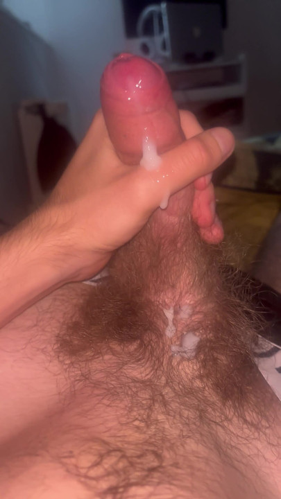 I jerk off my cock and relax a little. And the ejaculation is not great. I want to fuck