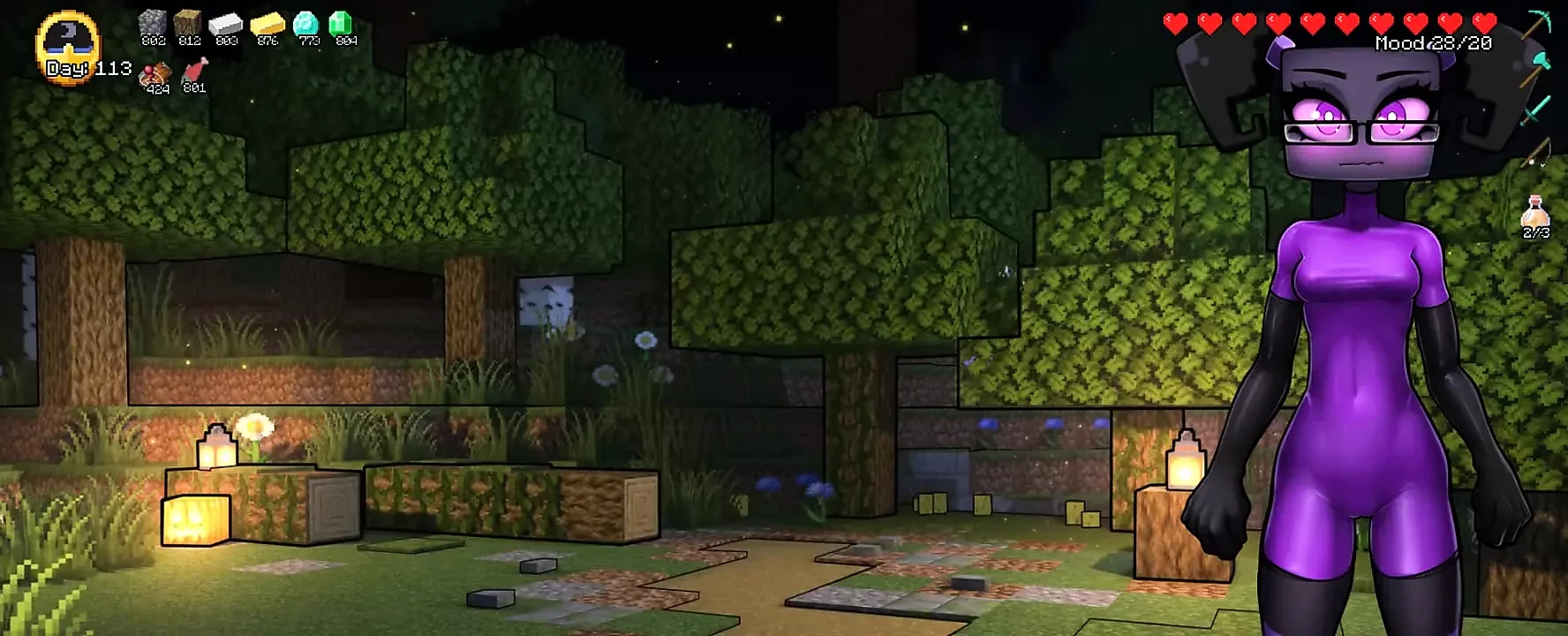 Minecraft napaljena letelica - deo Endergirl Spenking od Loveskysanhentai