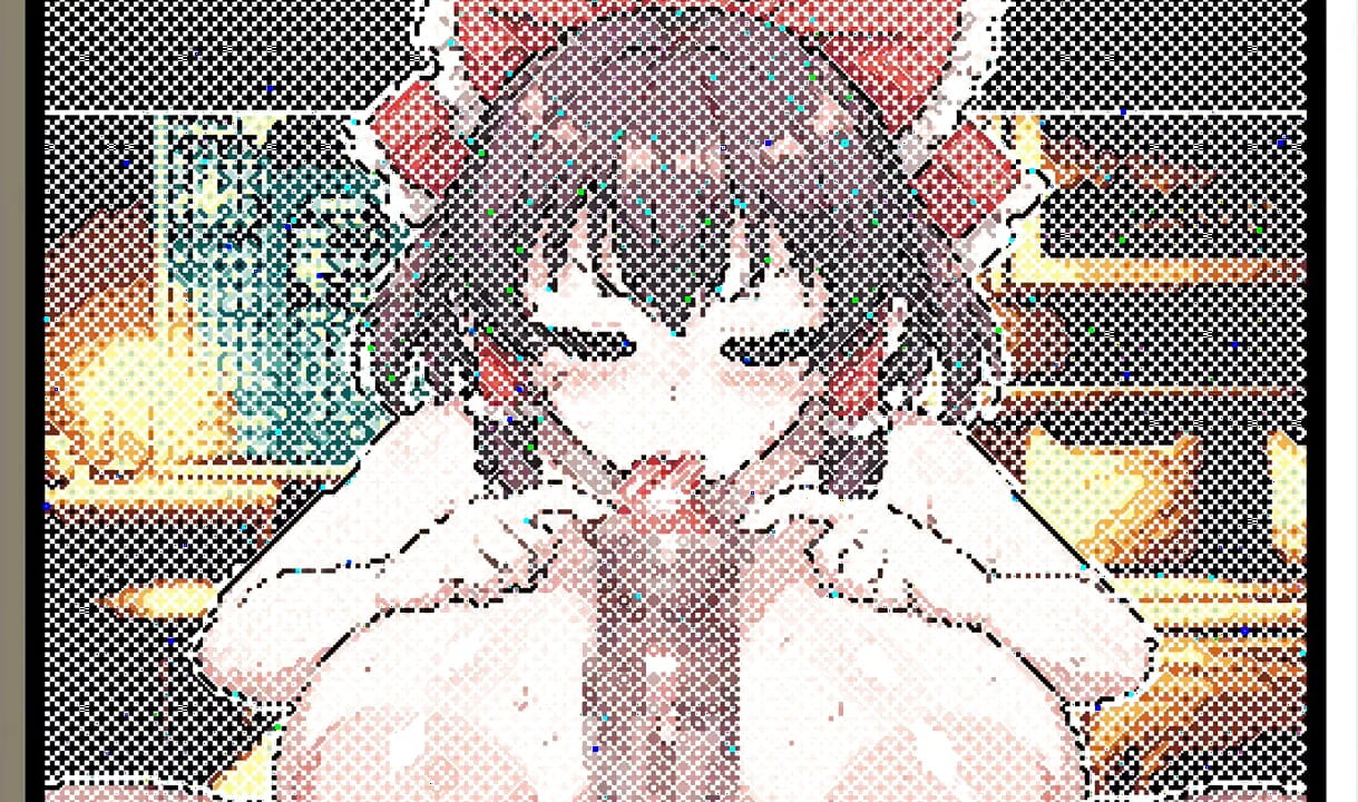 Hentai oyunu - touhou reimu pixel hentai seks animasyonu
