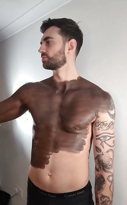 Groot Body Paint Cosplay Fuck