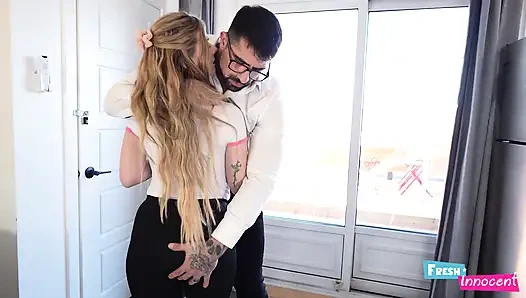 Fresh & Innocent - A Big Tits Babysitter is Fucked by a Big Cock Dude