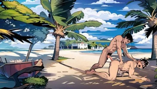 Nudist beach gay tecknad film hentai animering