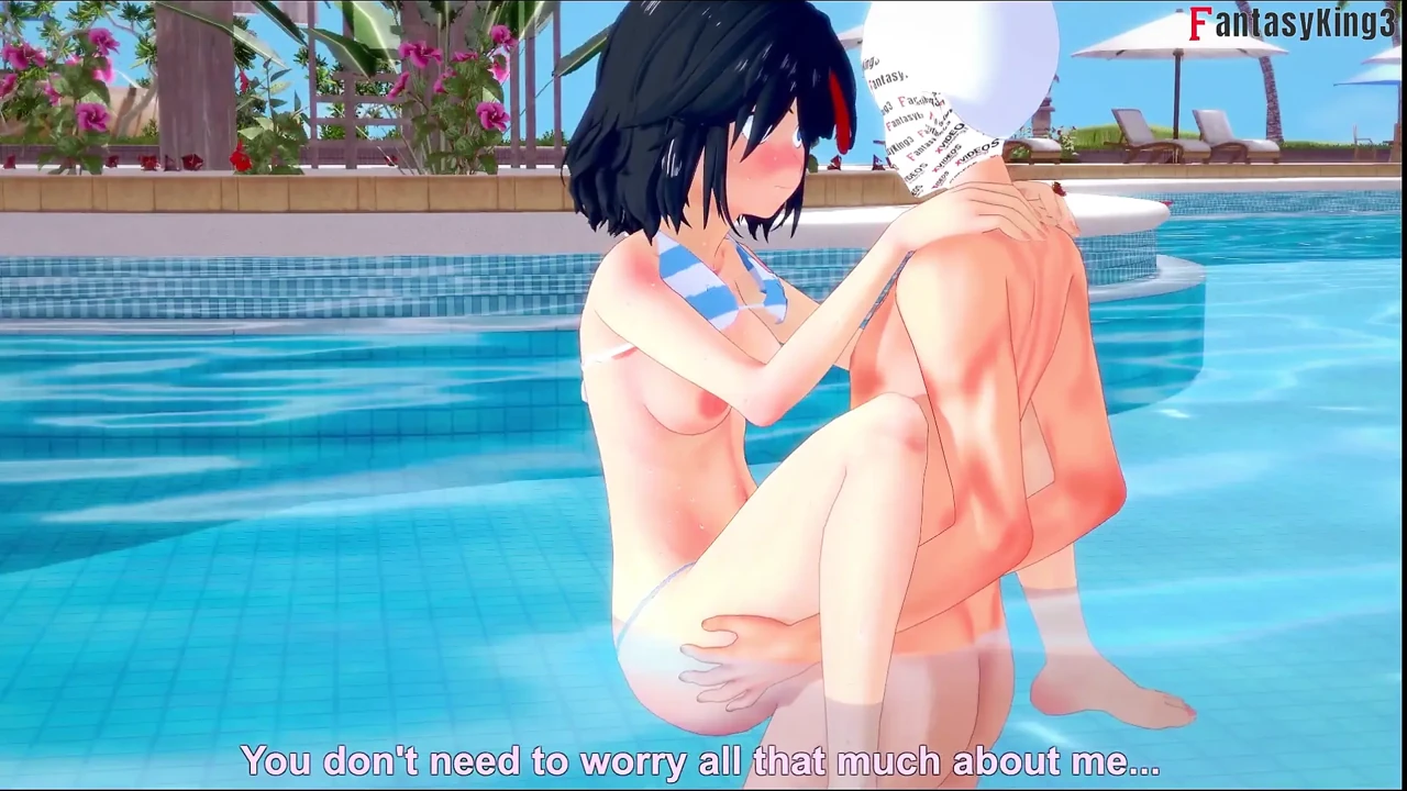 Ryuko Matoi sex on the pool - Killlakill
