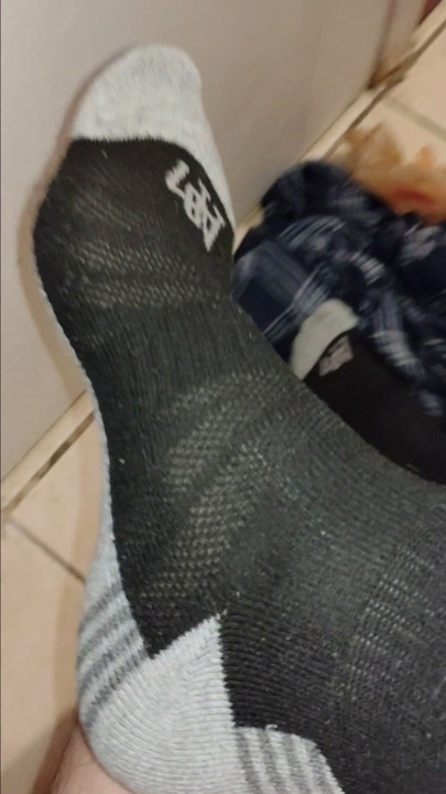 Showing Some Sexy Socks When I'm Rubbing My Brown Hispanic Boy Dick