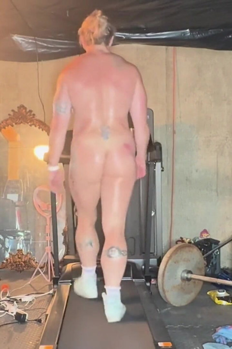 Naked Treadmill Workout