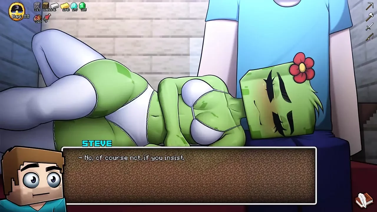 Minecraft Horny Craft - partea 28 Creeper în lenjerie! Muie cu vedere la persoana 1 de Loveskysanhentai