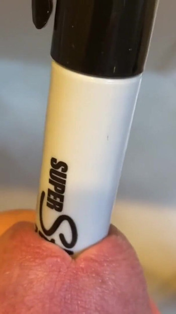 Unforgettable moment from "Super Sharpie urethral sounding"