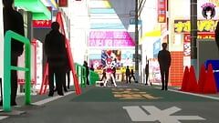 Megu Megu - Sexy Dance + Δημόσια σταδιακή γδύσιμο (3D HENTAI)