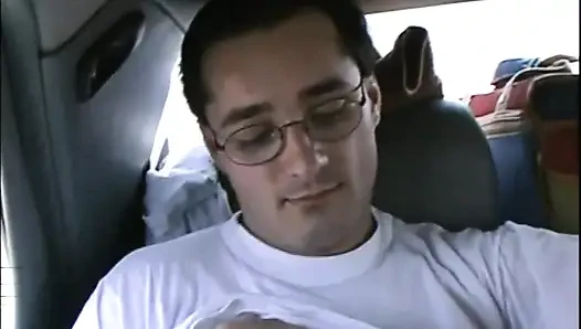 Horny Young Girl with Hairy Pussy Fucked in Car and Cum on Huge Tits by Big Amateur Cock