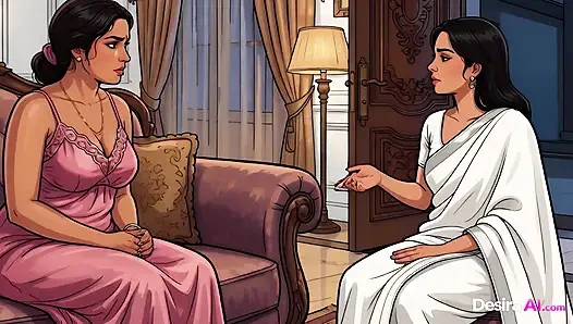 Jaya Melts in His Arms, Taking Him Deep in Every Slow Thrust - AI Generated