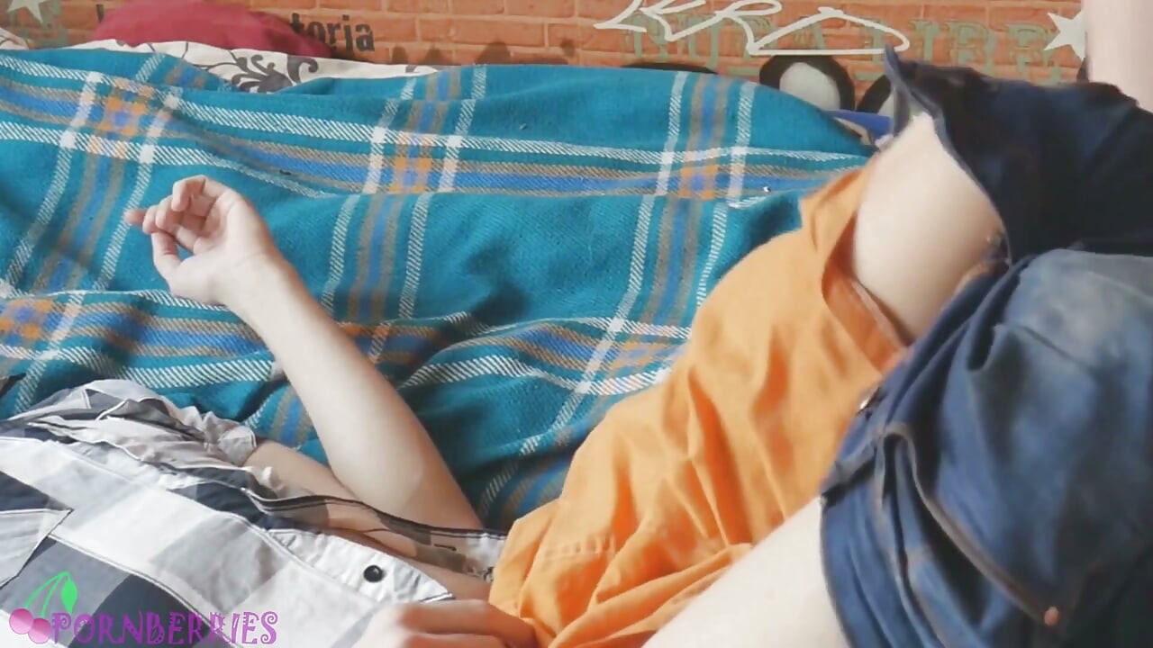 Naughty twink receives a lot of spank and cum on his ass