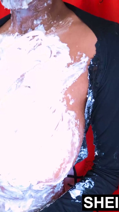 Raunchy Sloppy Ass Sticky Mess! Dumping And Splashing My Big Brown Booty, Wet Pussy Into This Cream Pie Splosh | Clip 1