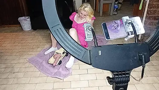 College Girl Gets Her Pussy Fucked with Rc Car