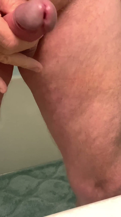 Uncut gets a trim gets excited and leaks precum | Clip 1