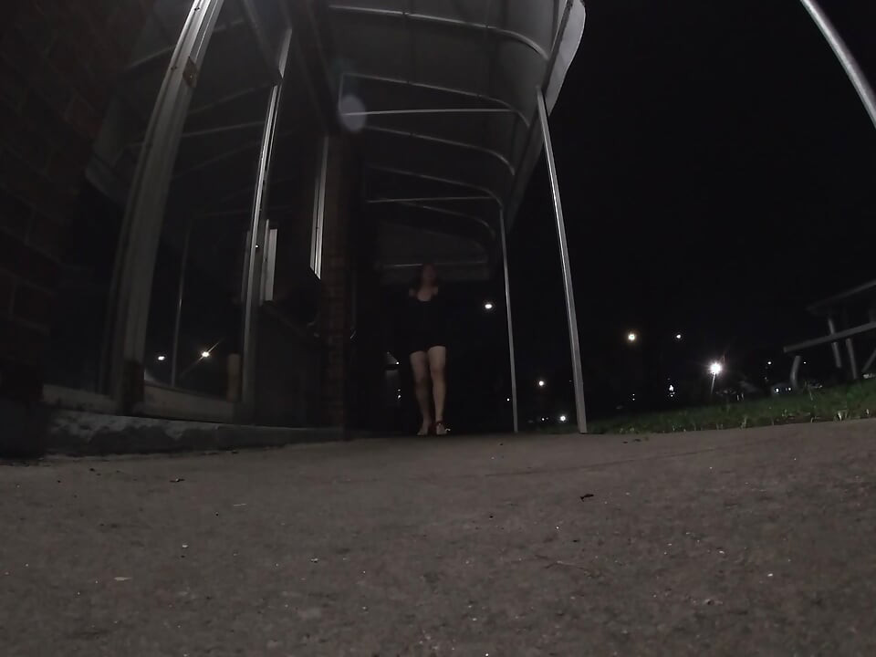 Mature Sissy CD is out at night on the prowl cars passing by