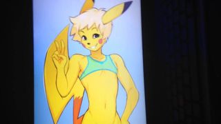 Сексуальный трибьют спермы для Pikachu