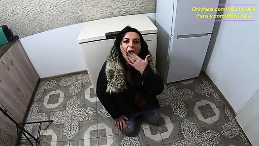 Cum-Stained Downjacket & Rough Fuck - Facefuck, Anal Fingering & Messy Finish