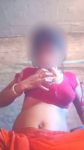 Powerful moment from "Indian homemade village bhabhi made a video while sucking her breasts with her mouth, she has nice"