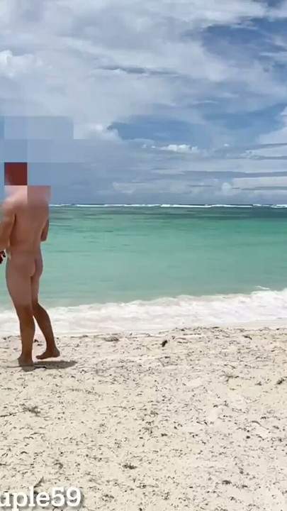 Wife fucks a random fit guy on nudist beach while hubby is recording, Slut wife getting fucked on nudist beach by stranger, | Clip 2