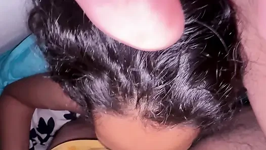 I give my little cock to my stepsister to suck and she pumps my milk twice