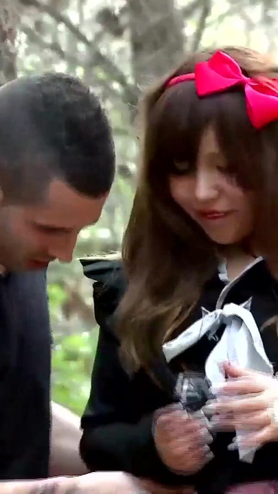 Must-see moment from "Voyeur in lingerie seduced for outdoor sex - girlfriend watches"