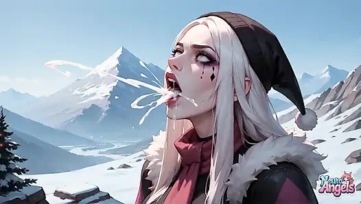 Klimaks basah Snow Queen di puncak pegunungan Alpine