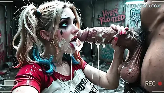 Si nakal harley quinn lagi asik mandi sperma (video ai realistis)