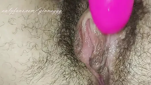 Wet Hairy Pussy Masturbating with Vibrator Close up Amateur Russian Model MILF Ginnagg