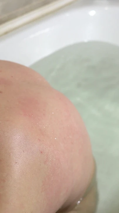 Thrilling moment from "A young guy jerks off in the bath and if he holds back his moans during orgasm."